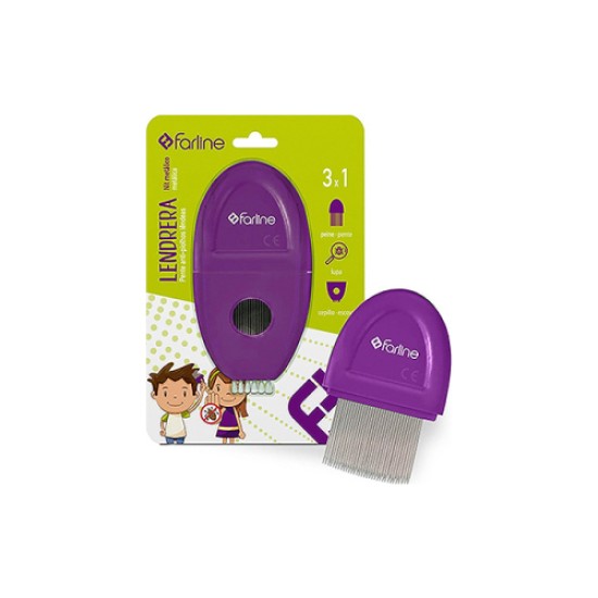 Farline Pente Anti Piolhos Lendeas 3X1