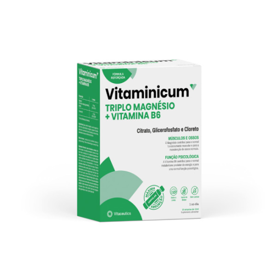 Vitaminicum Triplo Magnésio + Vit B6 Ampolas 15Ml X 15 Unidades