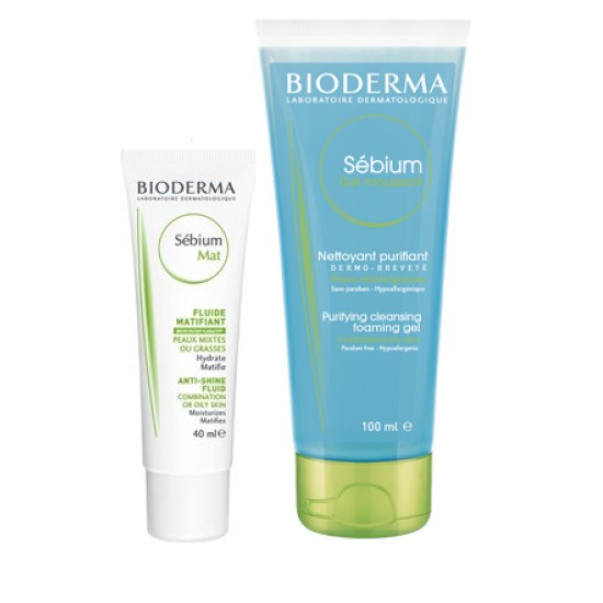 Sebium Bioderma Creme Mat Cont 30+Gel Mous100